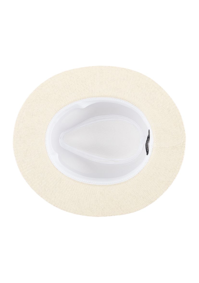 Panama Hat with Chambray Band