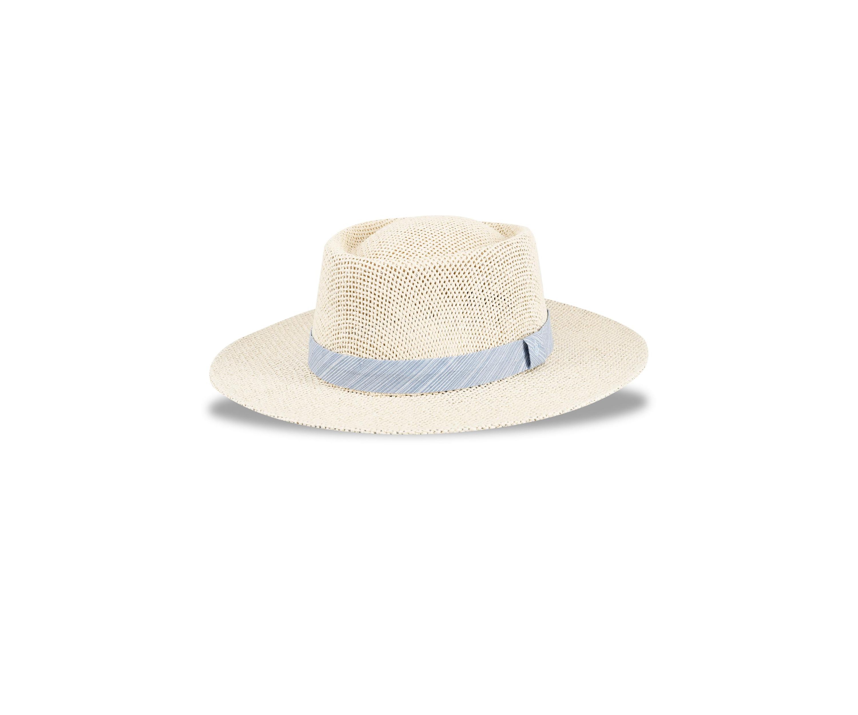 Mens Textured Band Gambler Hat