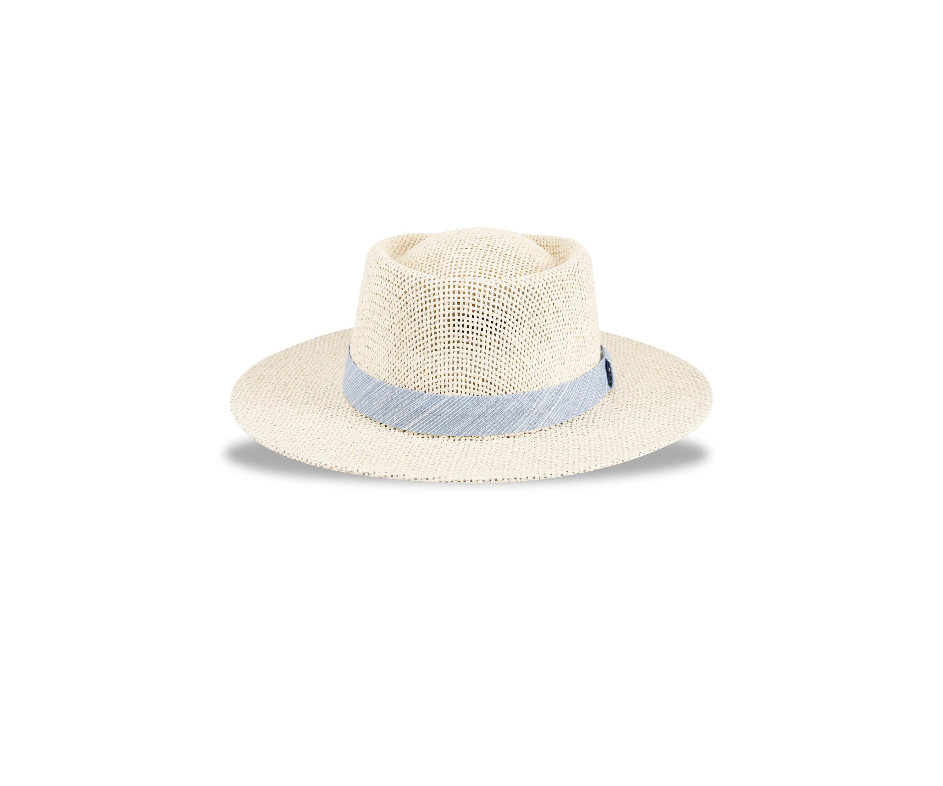 Mens Textured Band Gambler Hat