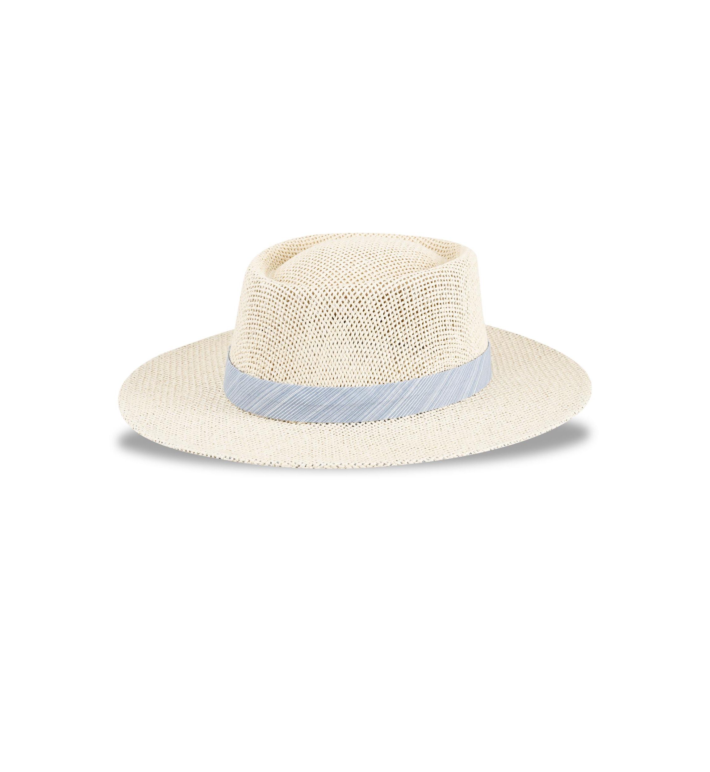 Mens Textured Band Gambler Hat