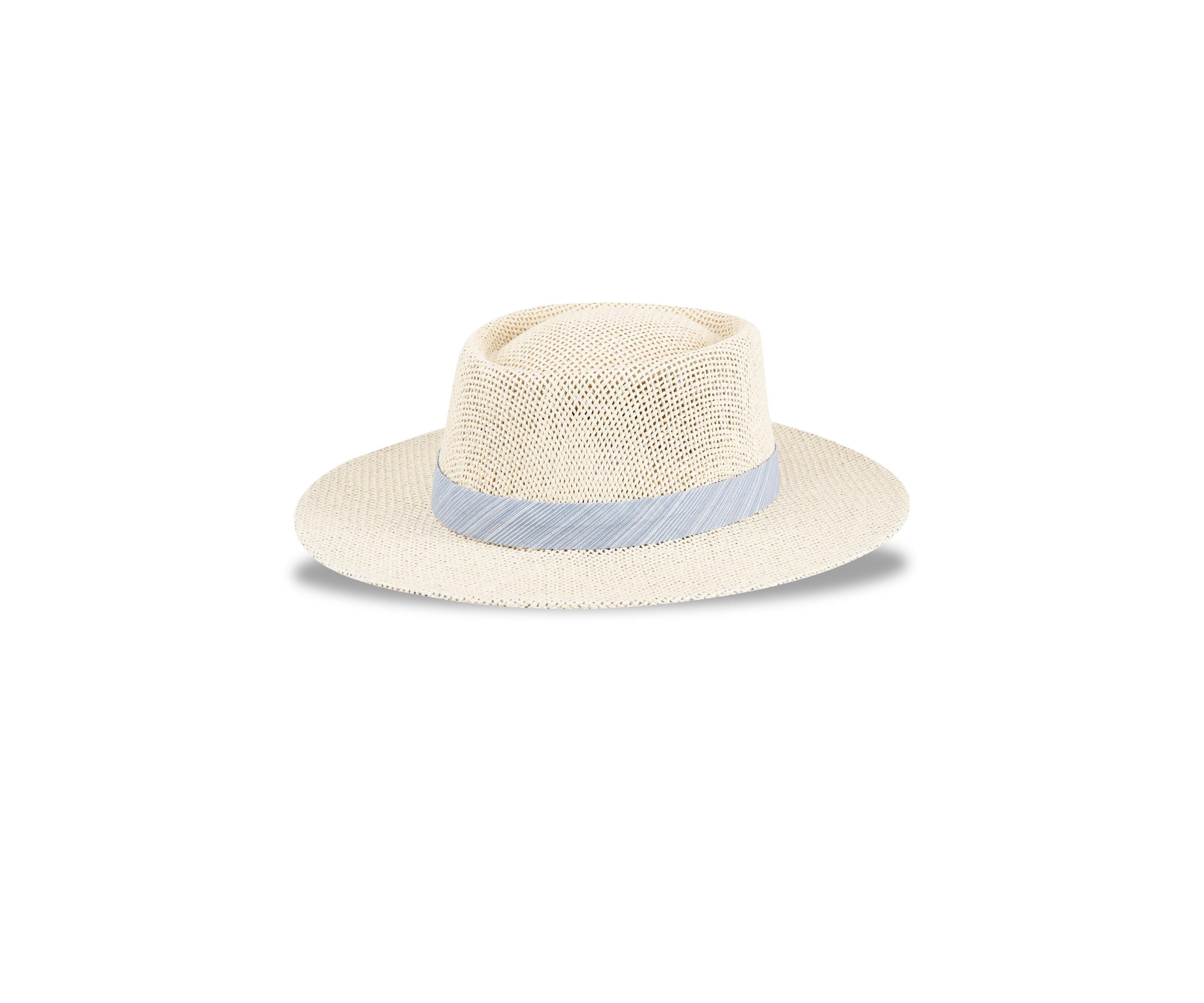Mens Textured Band Gambler Hat
