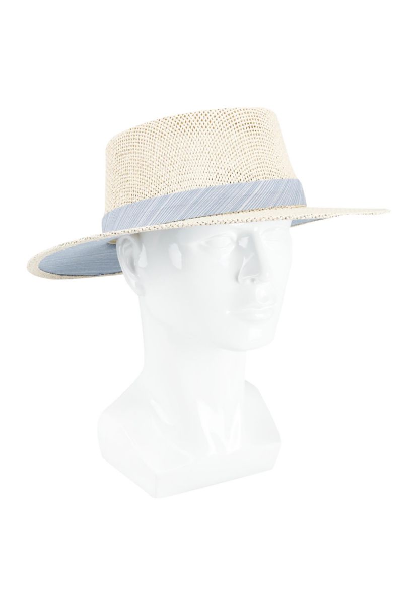 Mens Textured Band Gambler Hat
