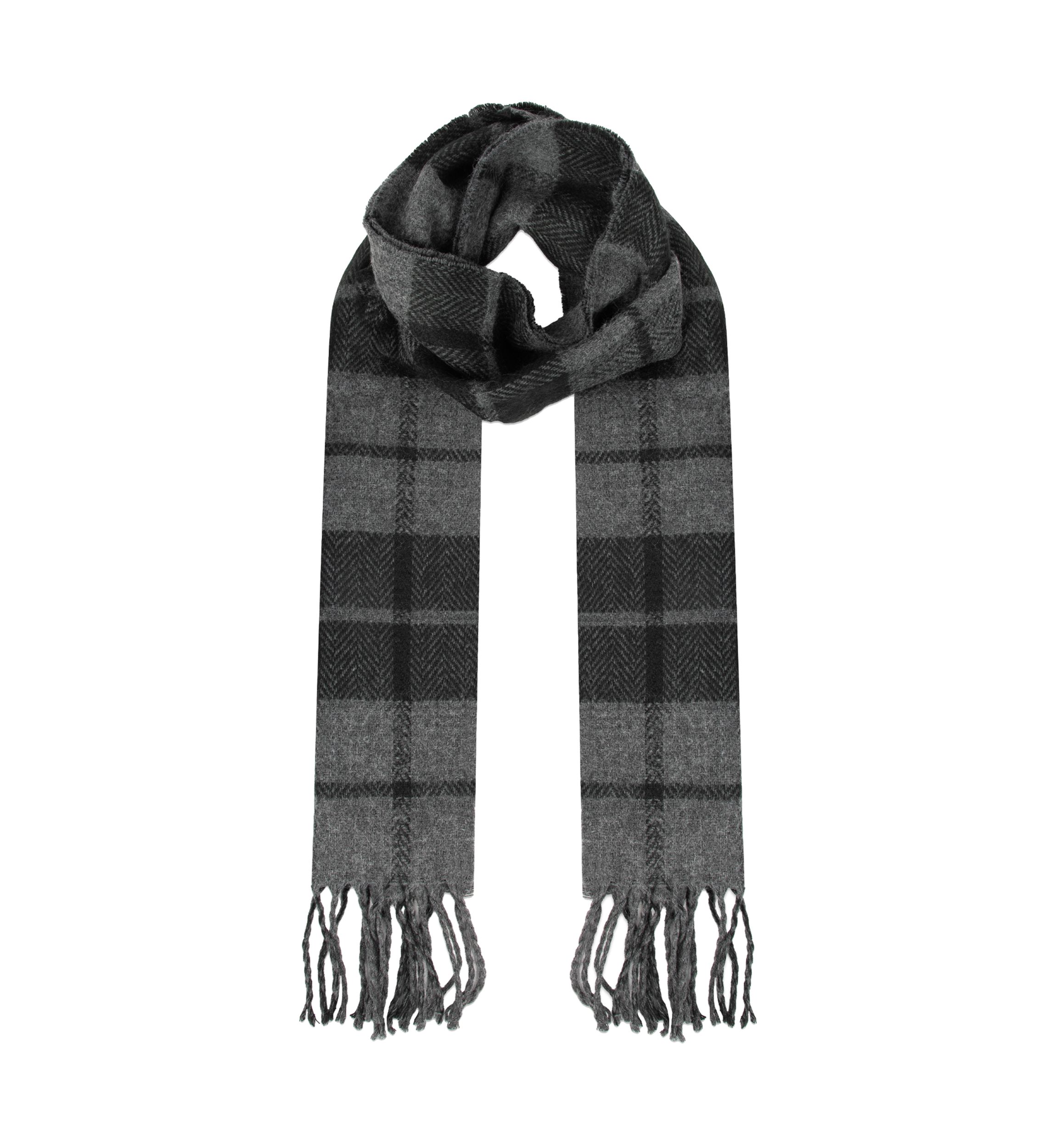 Mens Reversible Tonal Plaid Scarf