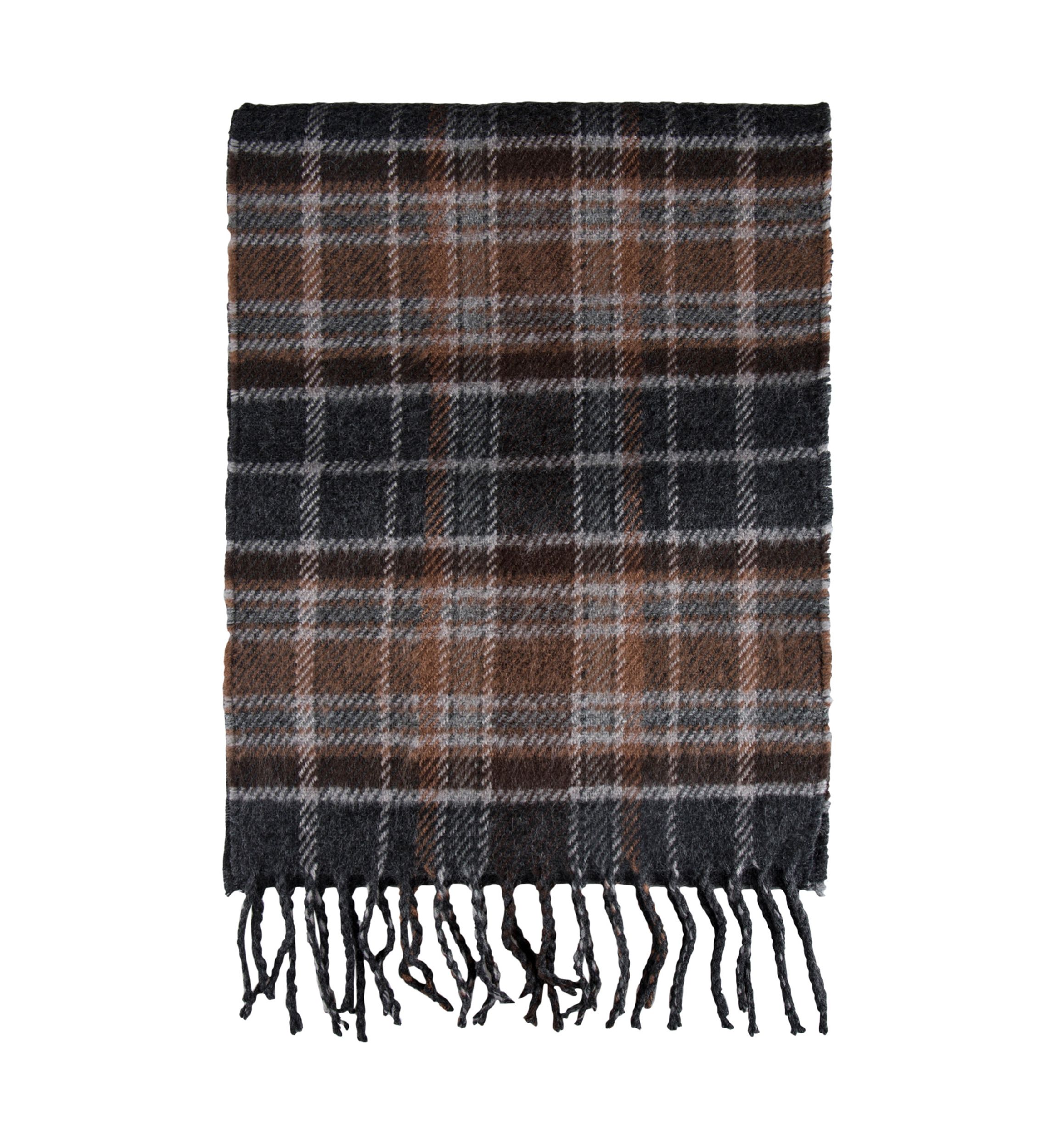 Reversible Plaid to Solid Scarf