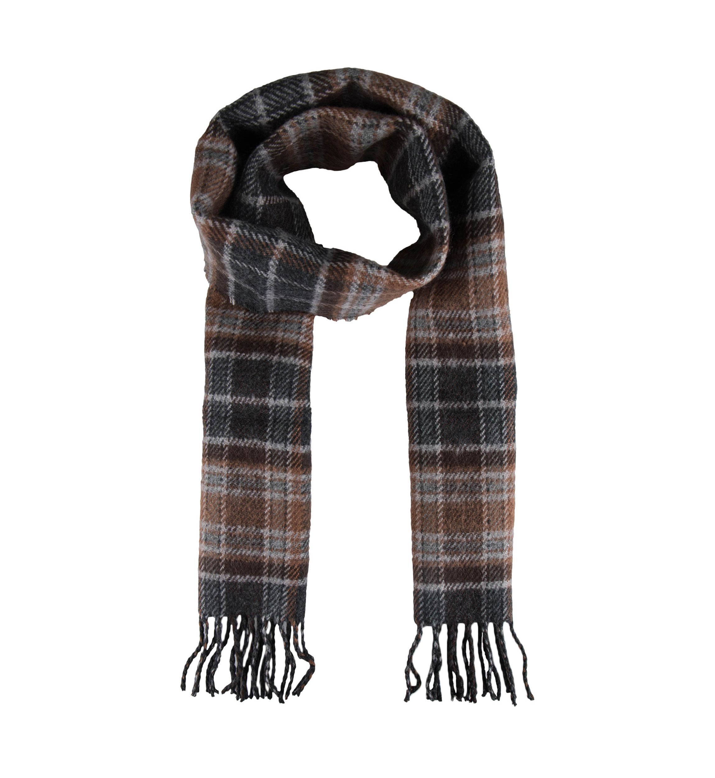 Reversible Plaid to Solid Scarf