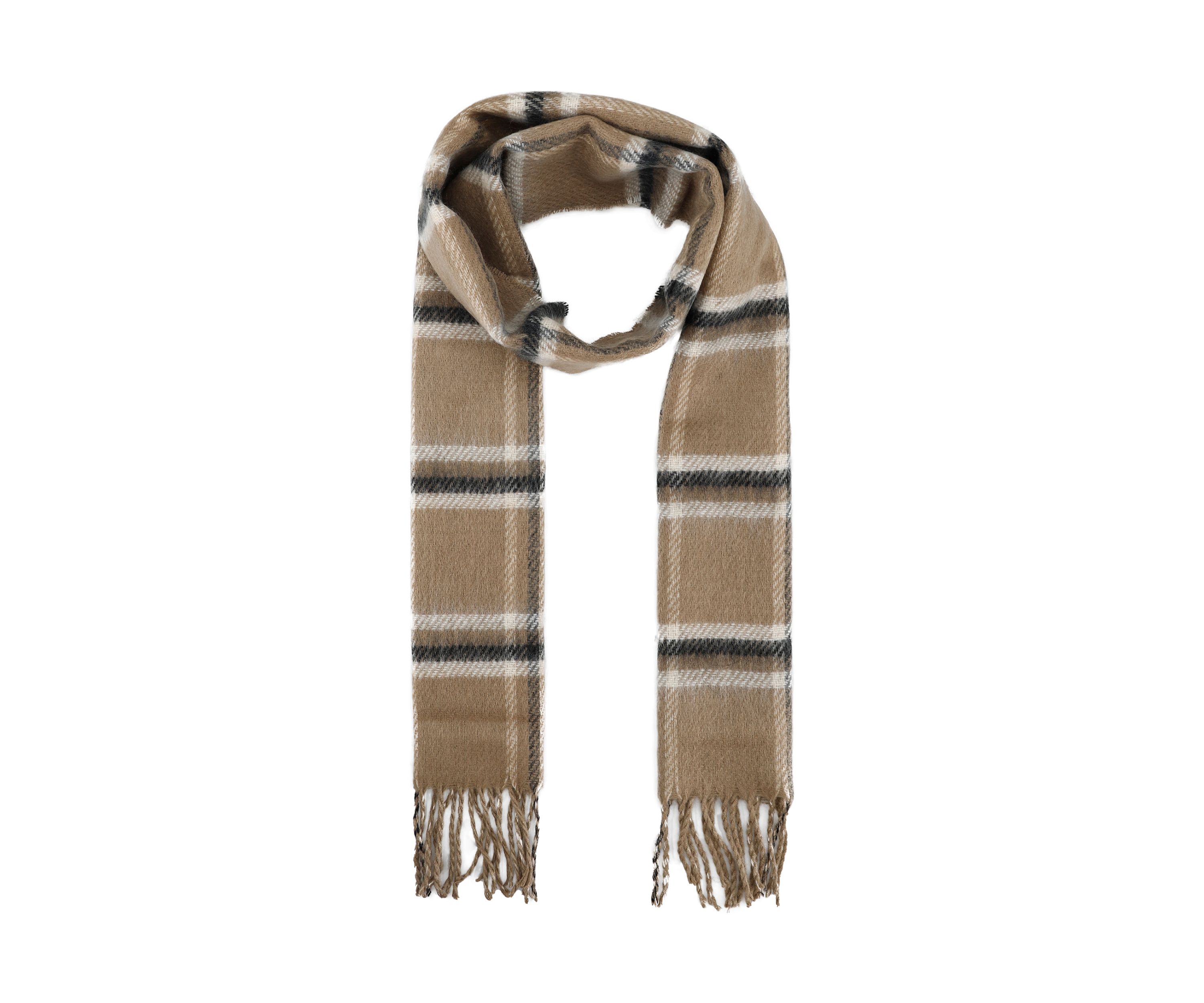 Beanie and Woven Scarf Set