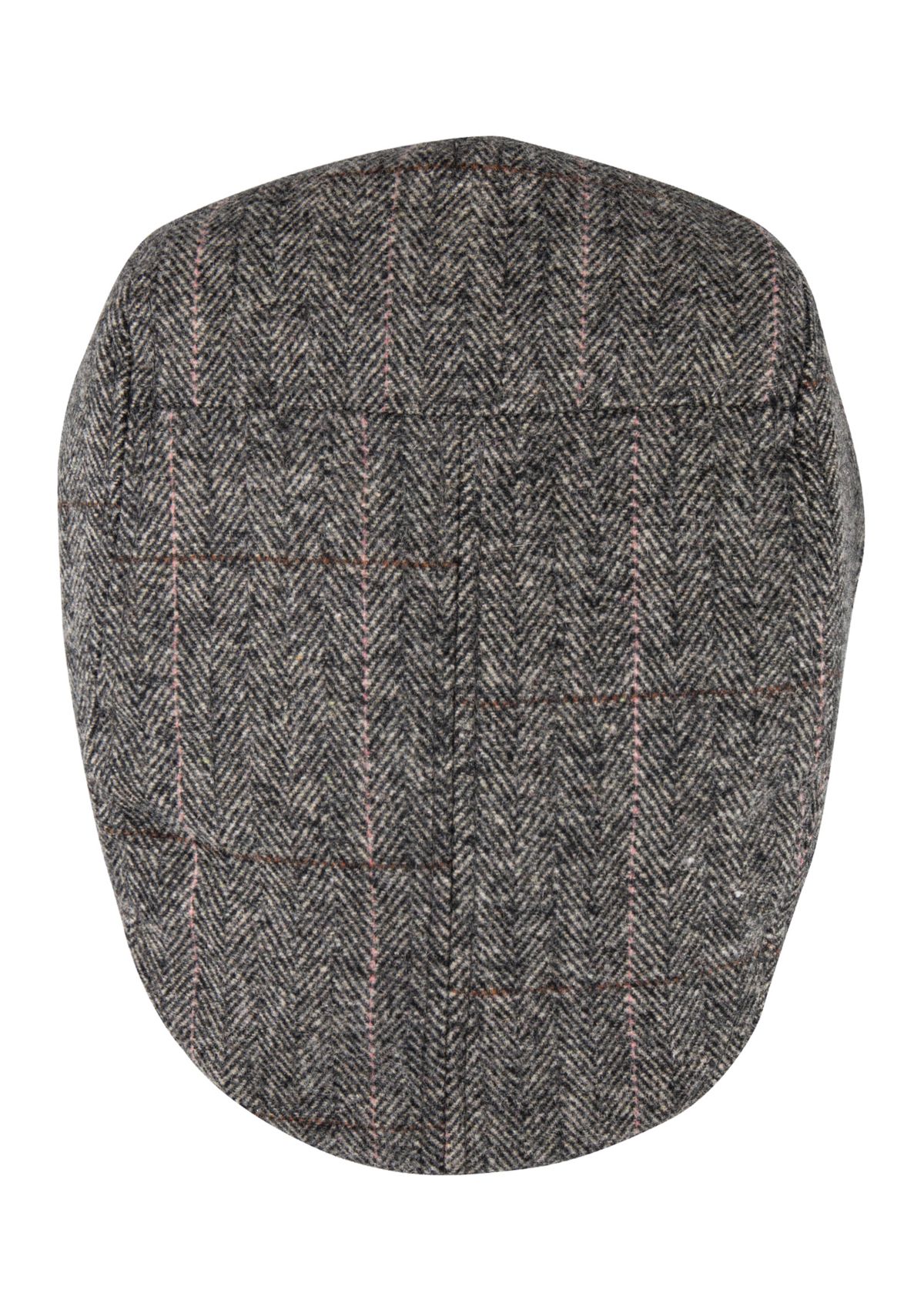Herringbone Plaid Flat Top Ivy Hat