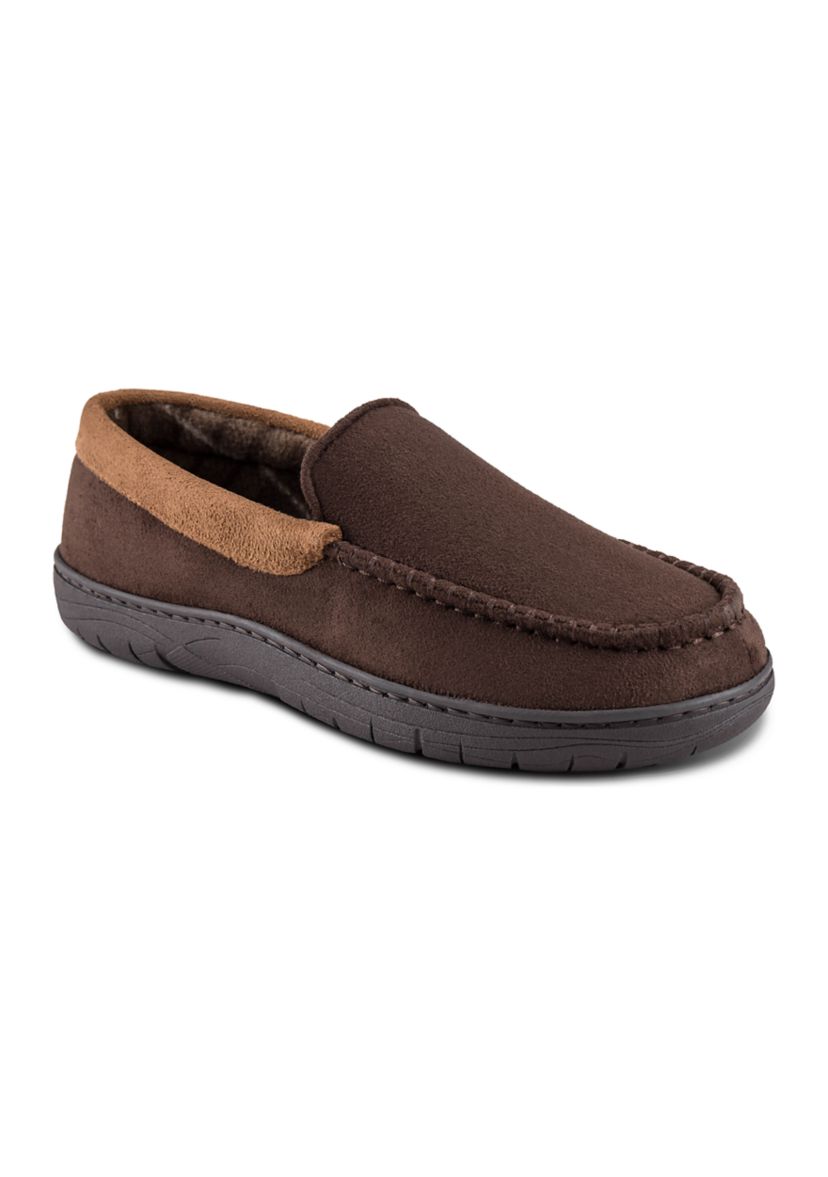 Contrast Microsuede Venetian Slippers