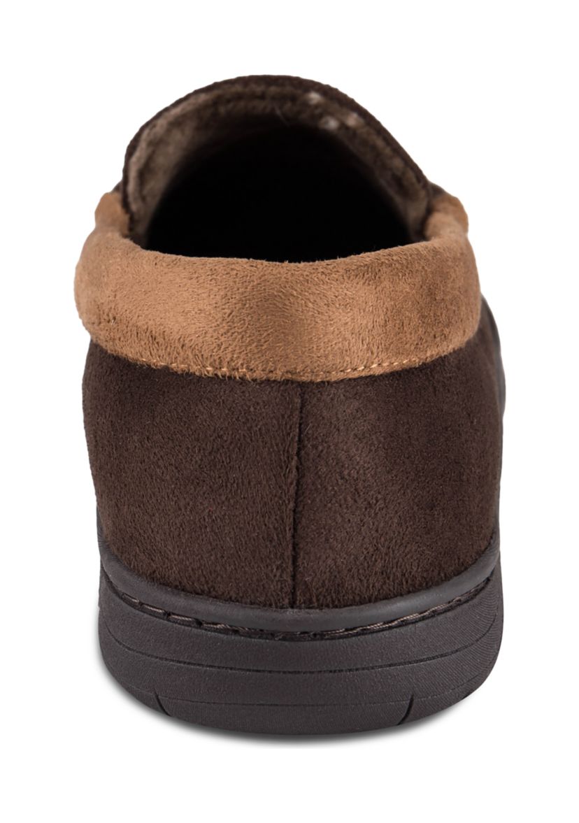 Contrast Microsuede Venetian Slippers