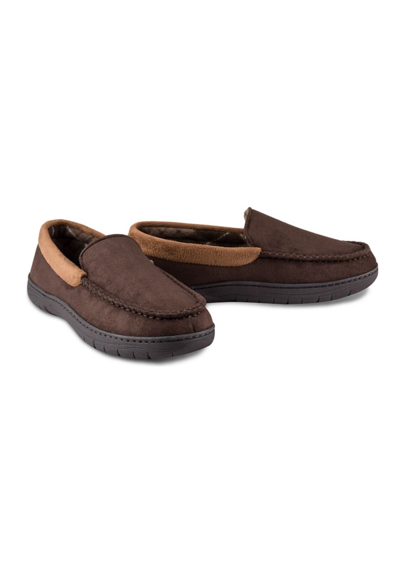 Contrast Microsuede Venetian Slippers