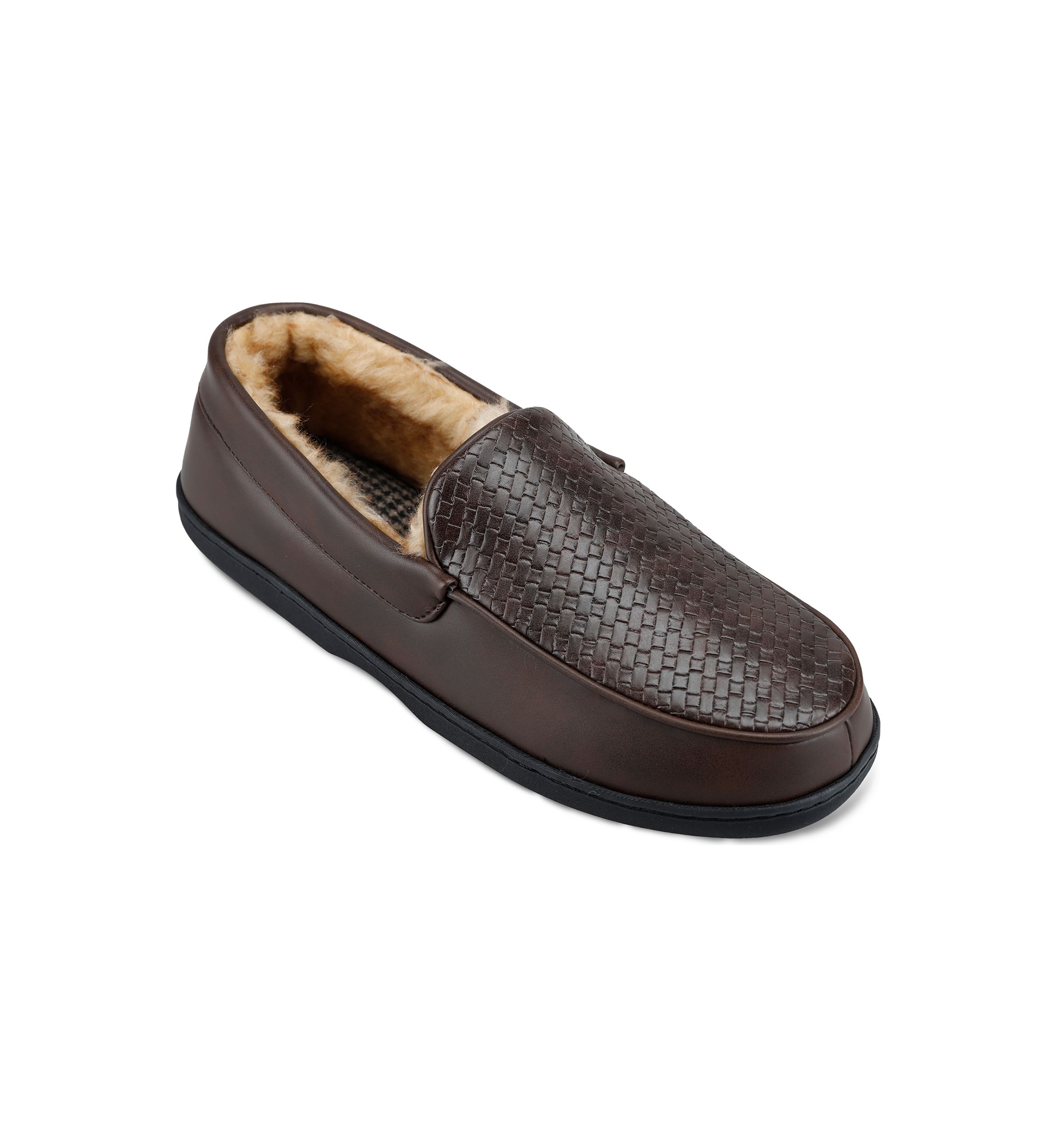 Basketweave Emboss Closeback Slippers