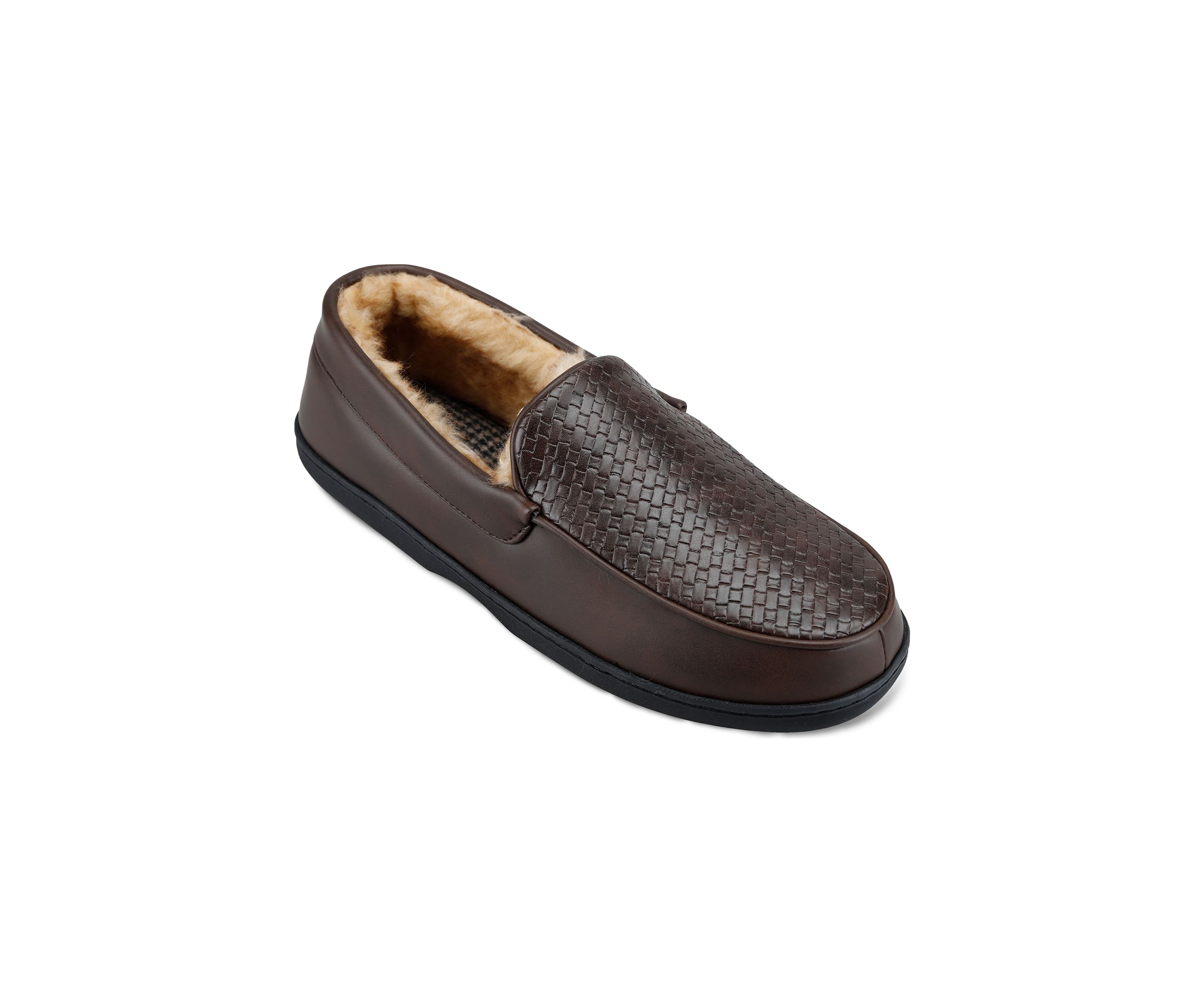 Basketweave Emboss Closeback Slippers