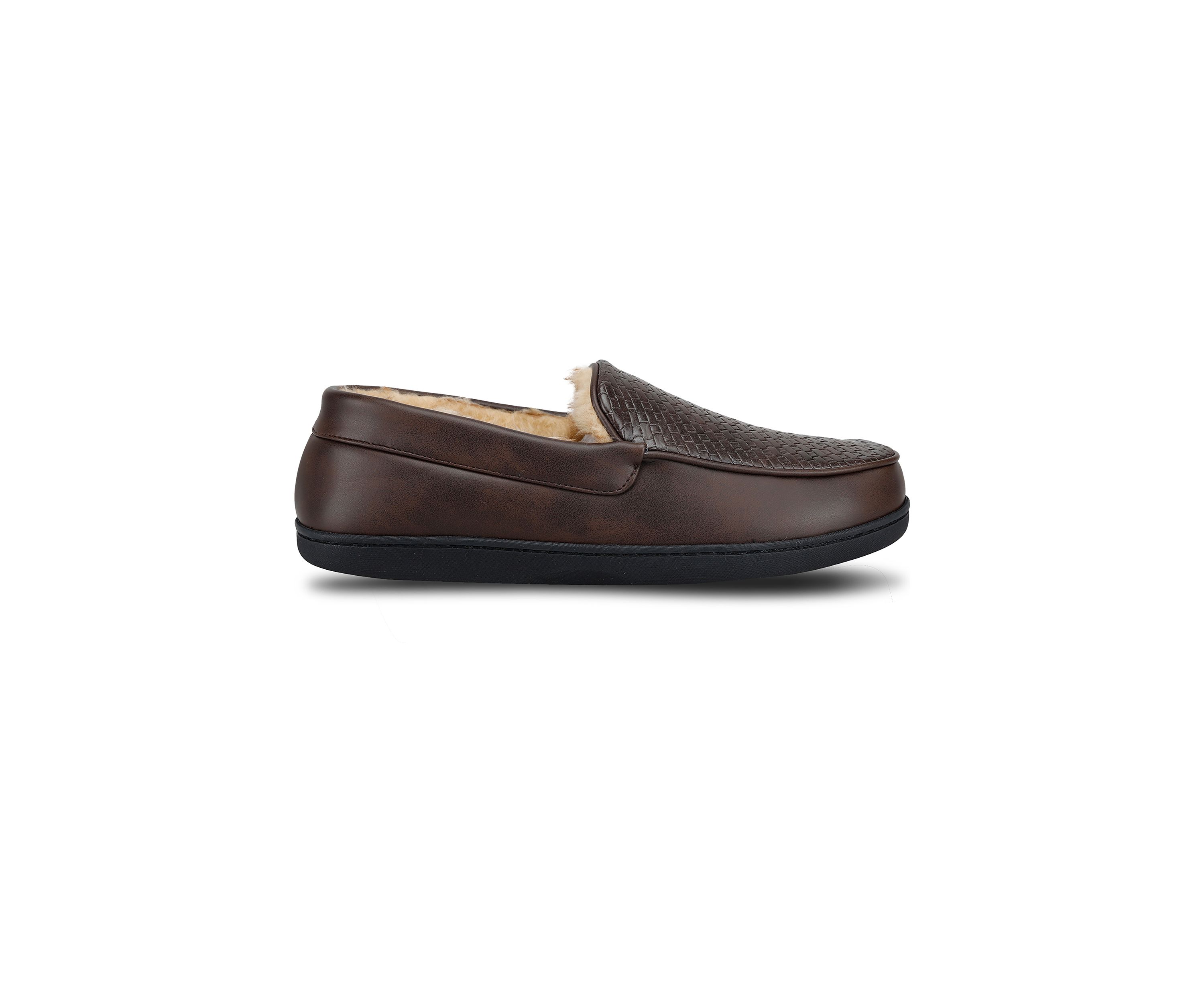 Basketweave Emboss Closeback Slippers