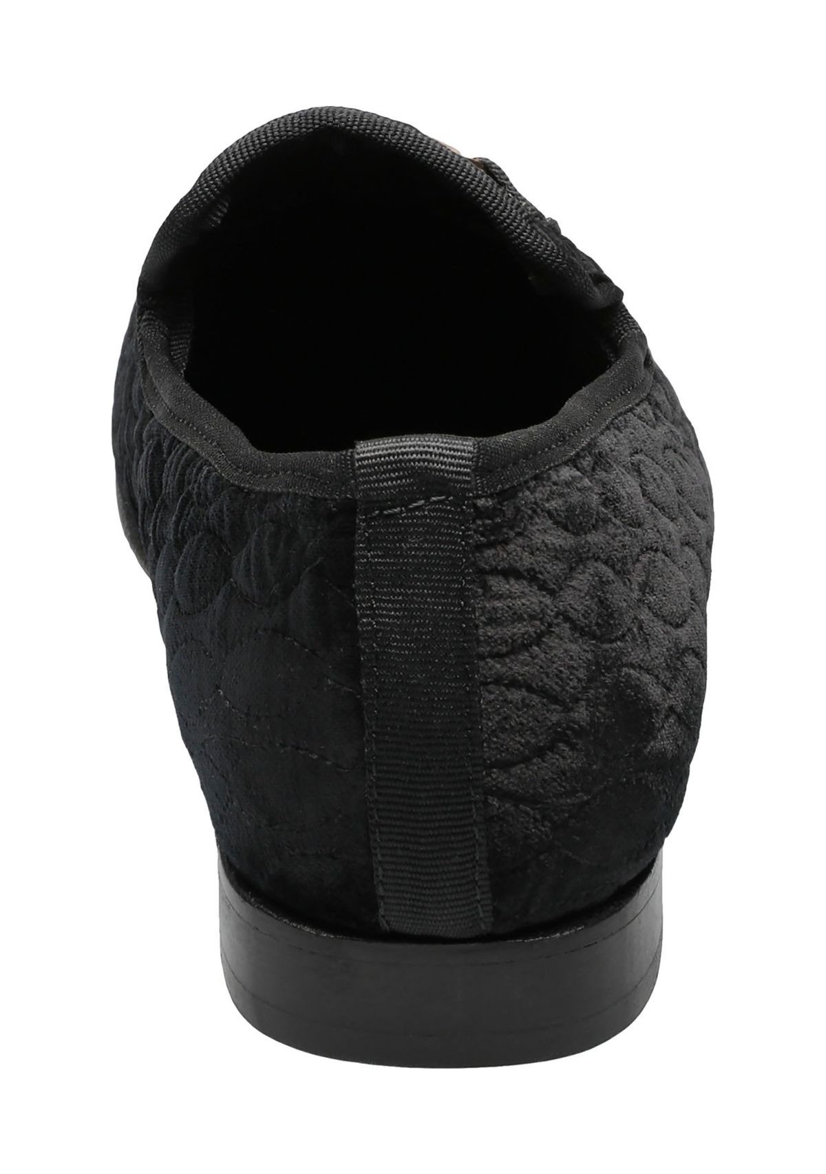 Valet Leather Sole Velour Bit Loafer Slippers