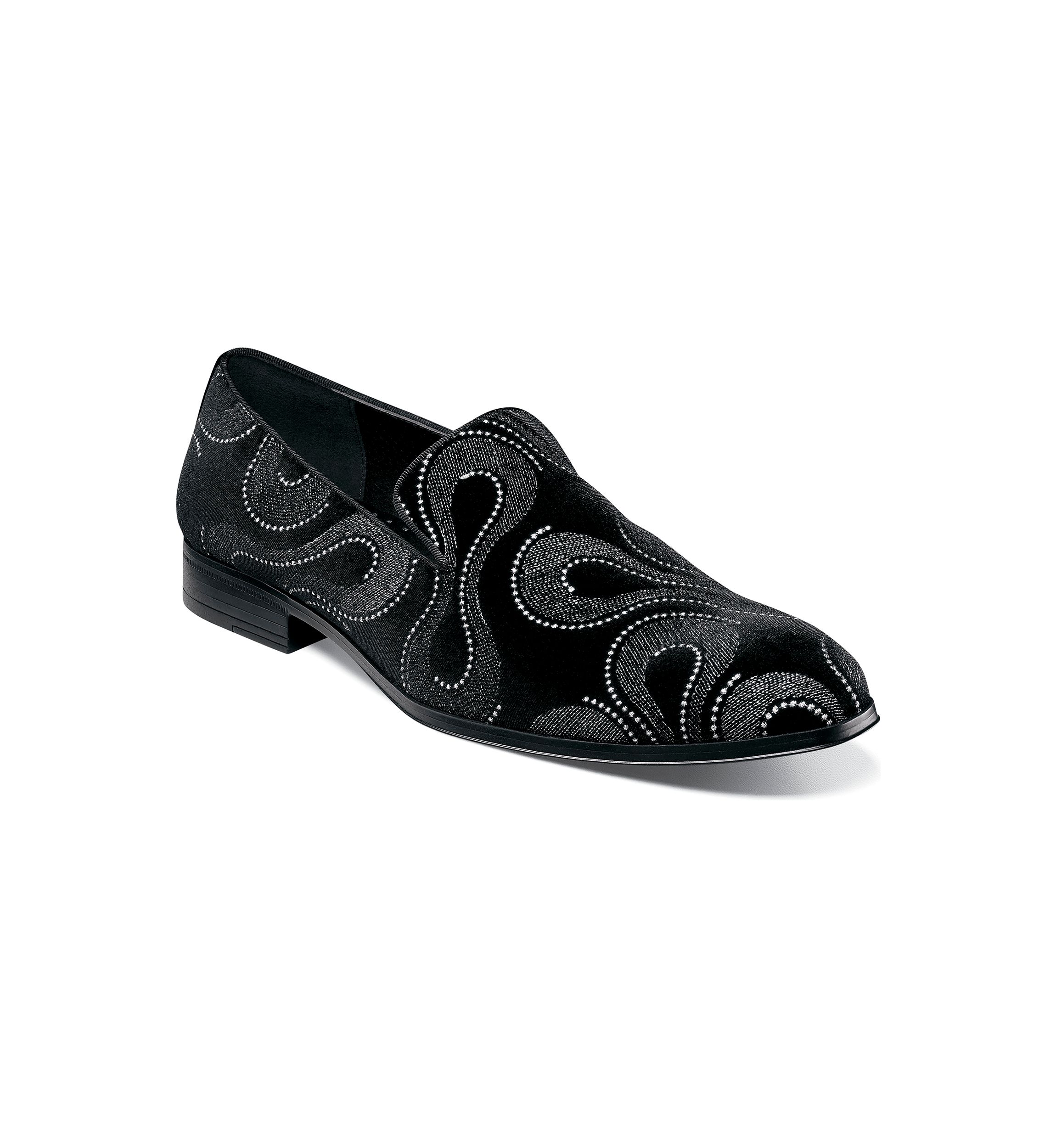 Swainson Plain Toe Embroidered Slip On Loafers