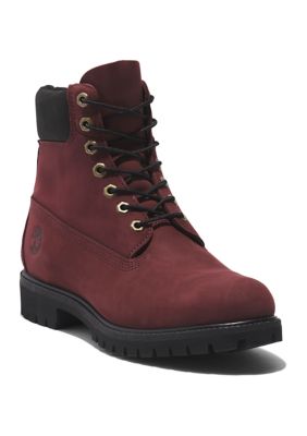 Timberland Men s Premium 6 Inch Waterproof Boot Burgundy Nubuck 11.5