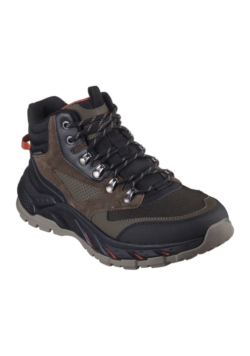 Skechers Men\'s Black and Brown Lace-Up Hiking Boots SKECHERS Men main image 4