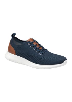 Johnston & Murphy Men's Amherst Knit Sneakers, Navy Blue, 11M