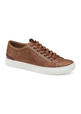 Johnston & Murphy Men's Banks Lace to Toe Sneakers, Tan, 9.5M