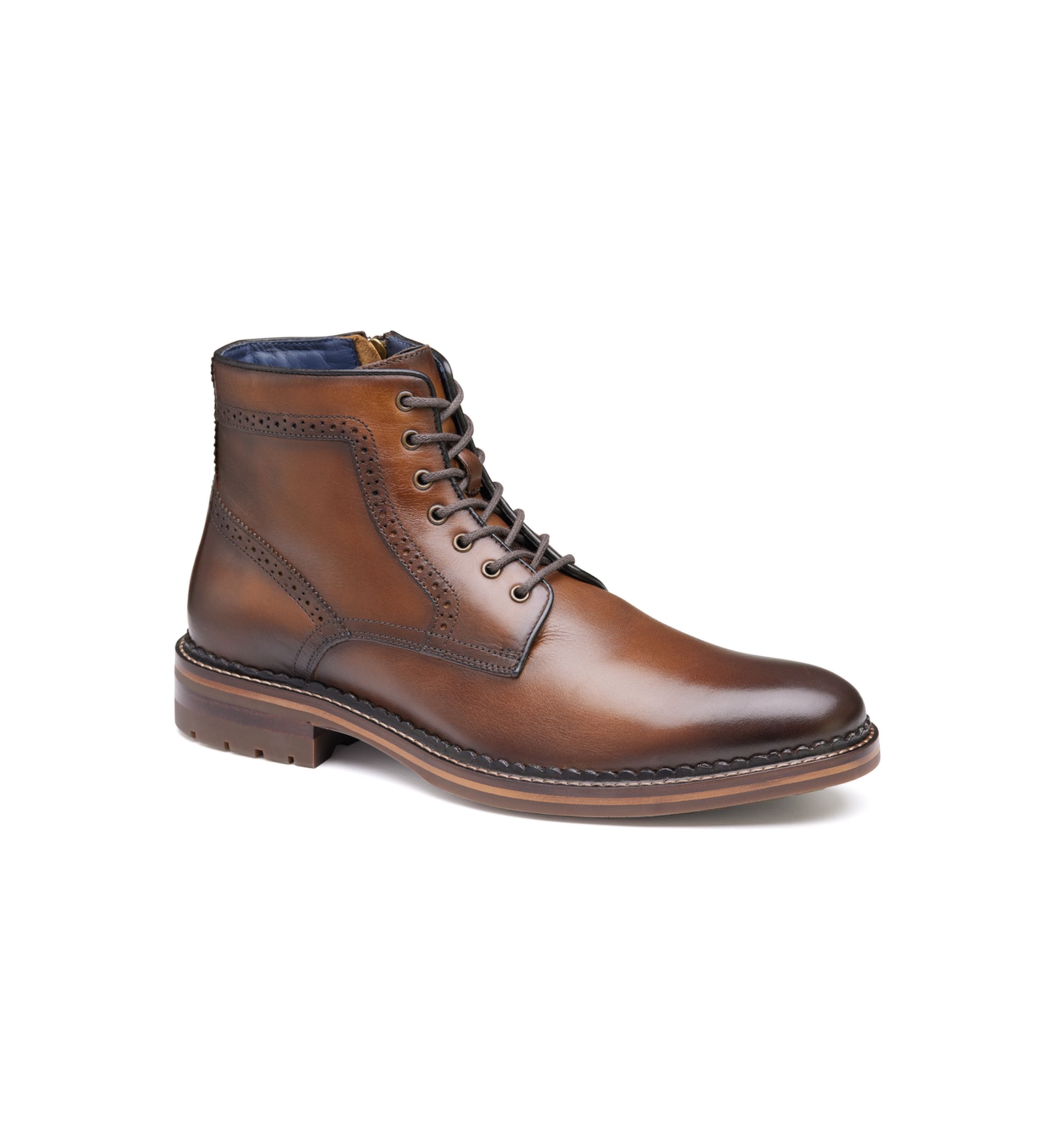 johnston and murphy dress boots NWOB Warner Cap Toe Brown Leather Oxford Mens 8 US XC Fit enhances comfort at key touchpoints of the tongue and arch Johnston & Murphy Men's Xc+