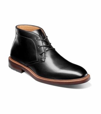 Florsheim Men's Anthem Plain Toe Chukka Boot, Black, 8.5W