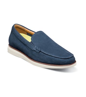 Florsheim Men's Tropics Moc Toe Venetian Loafer, Navy Blue, 8.5W