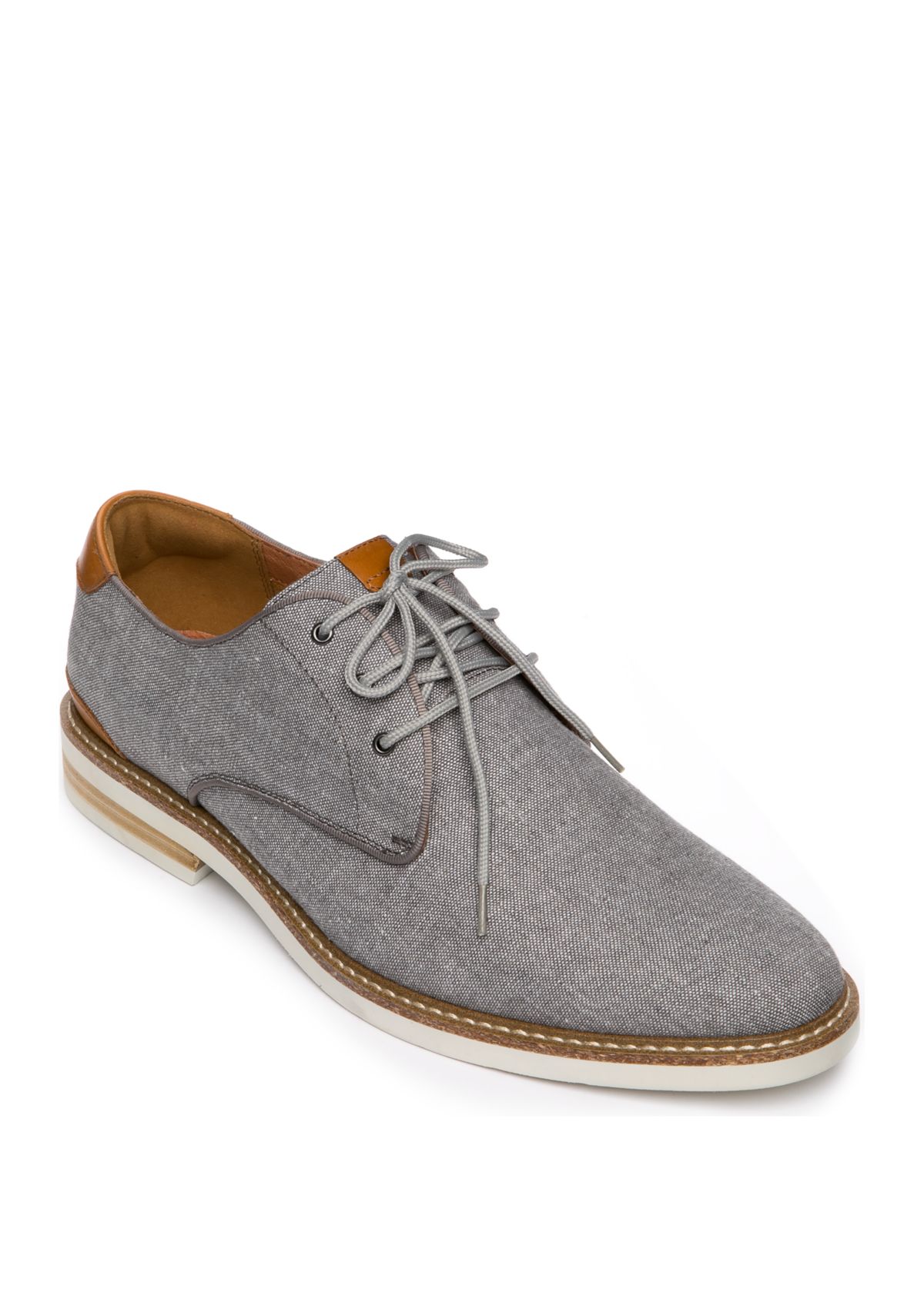 Highland Canvas Plain Toe Oxford Shoes 