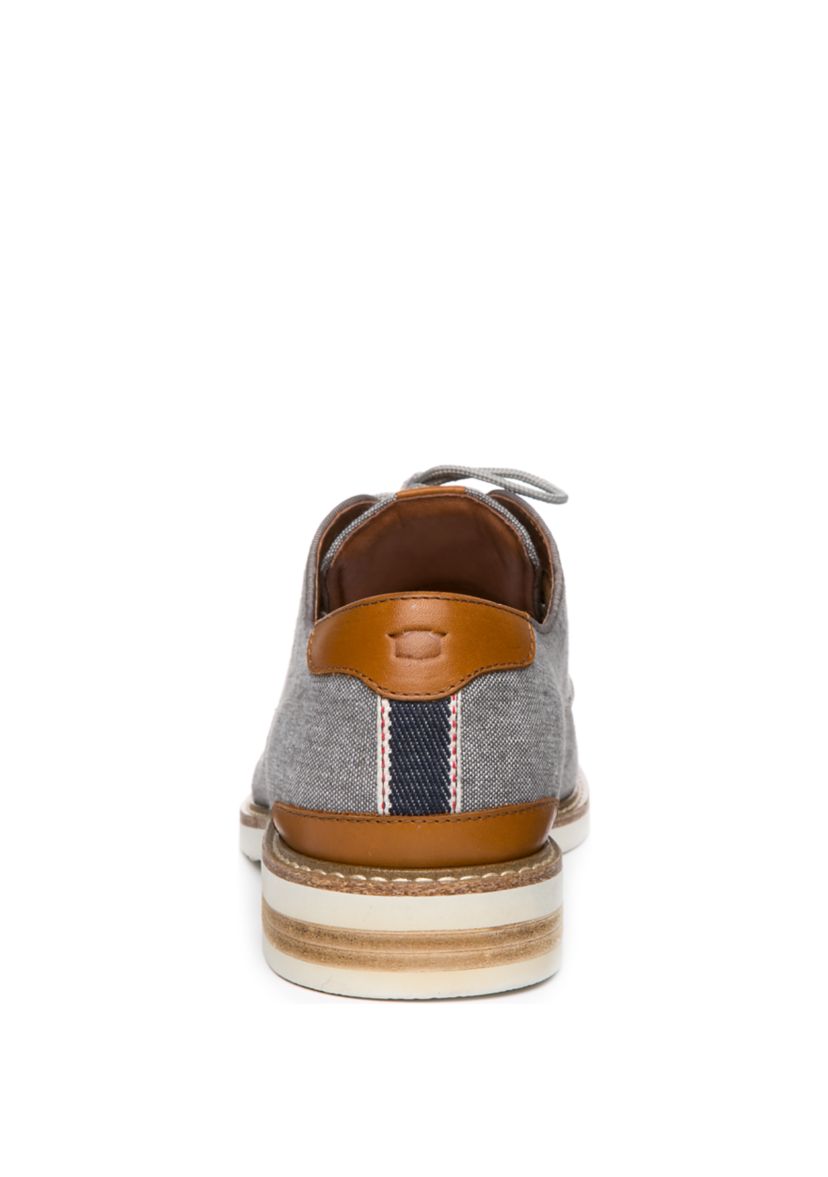 Highland Canvas Plain Toe Oxford Shoes 