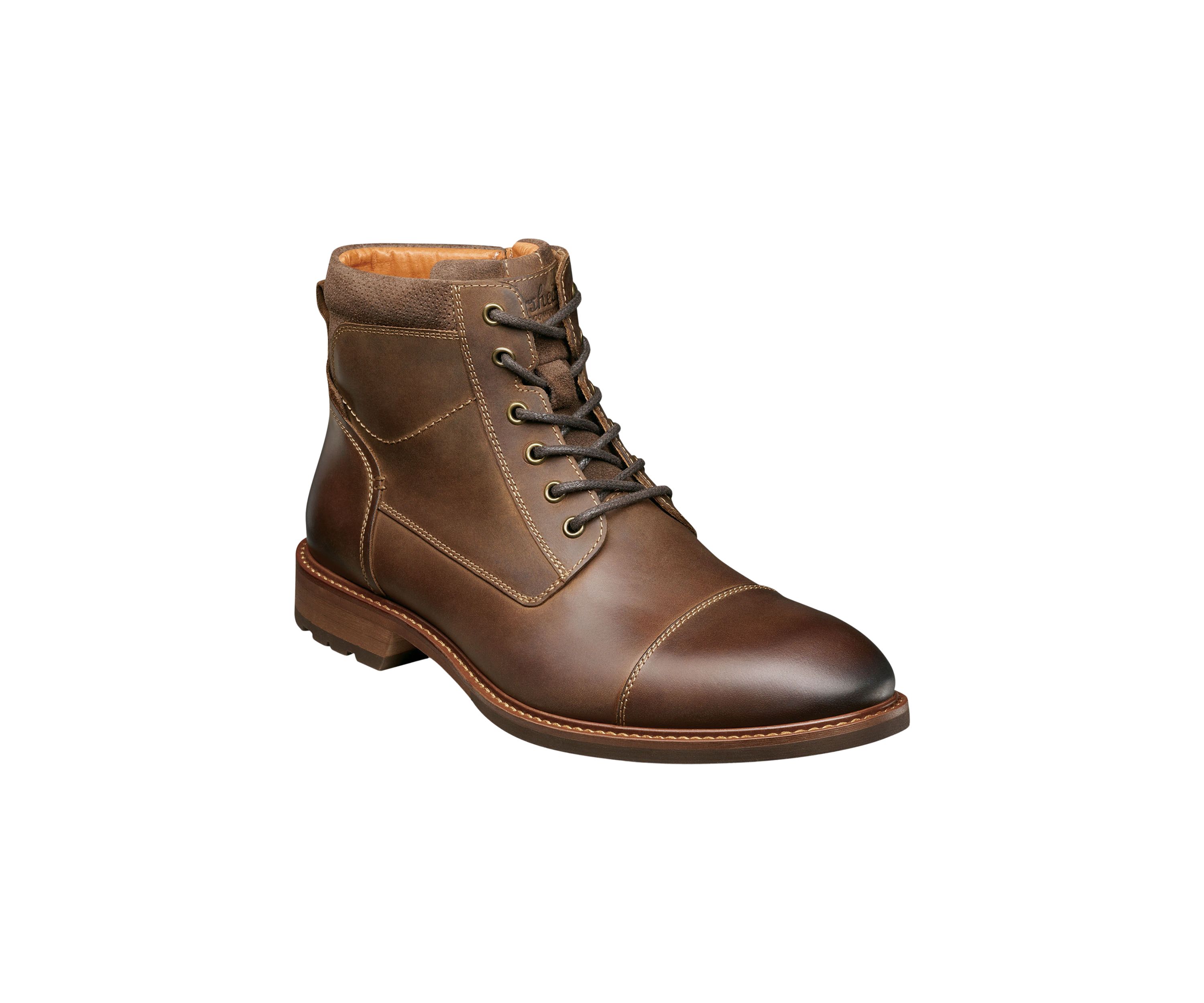 Lodge Lace Up Cap Toe Boots