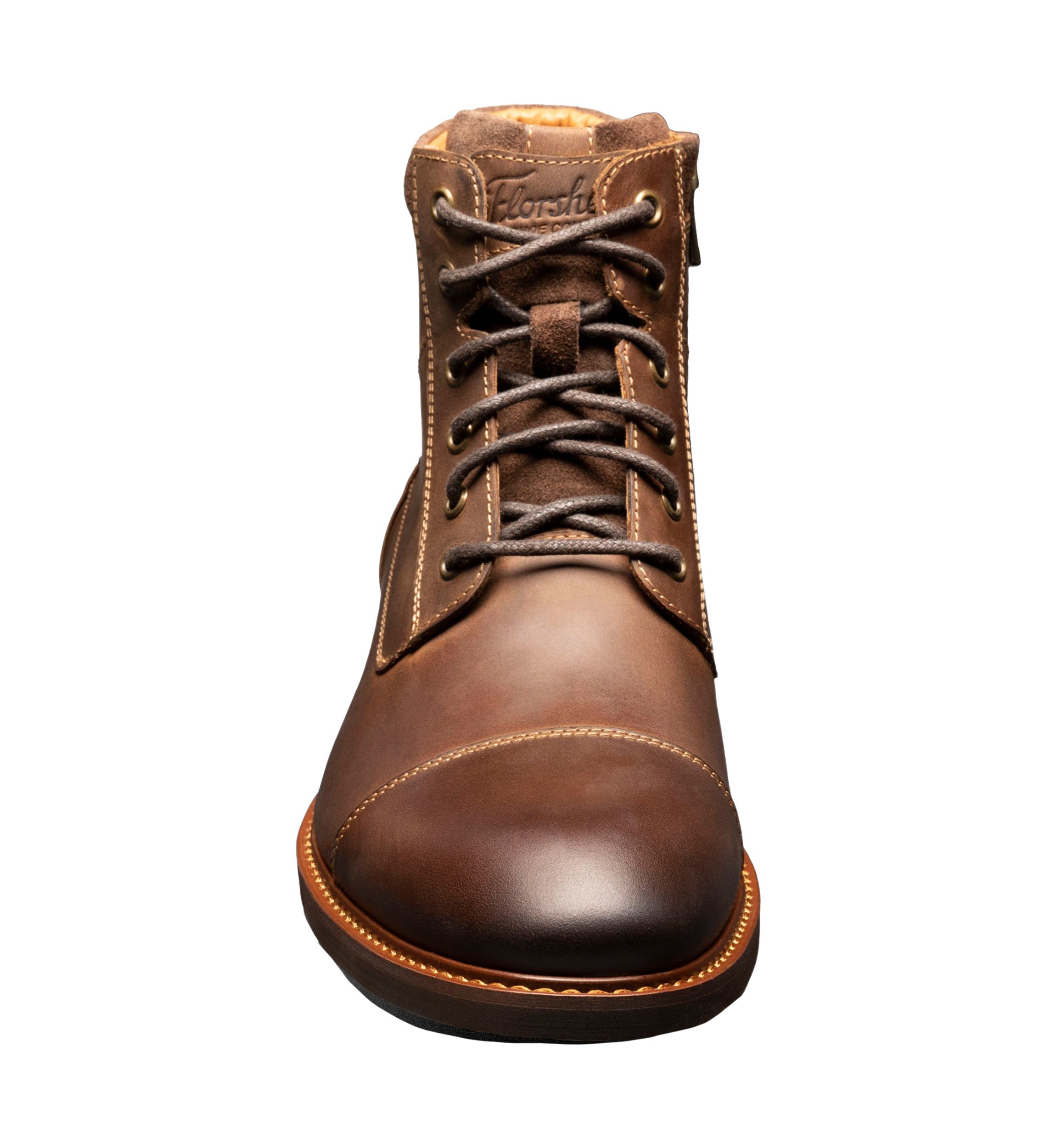 Lodge Lace Up Cap Toe Boots