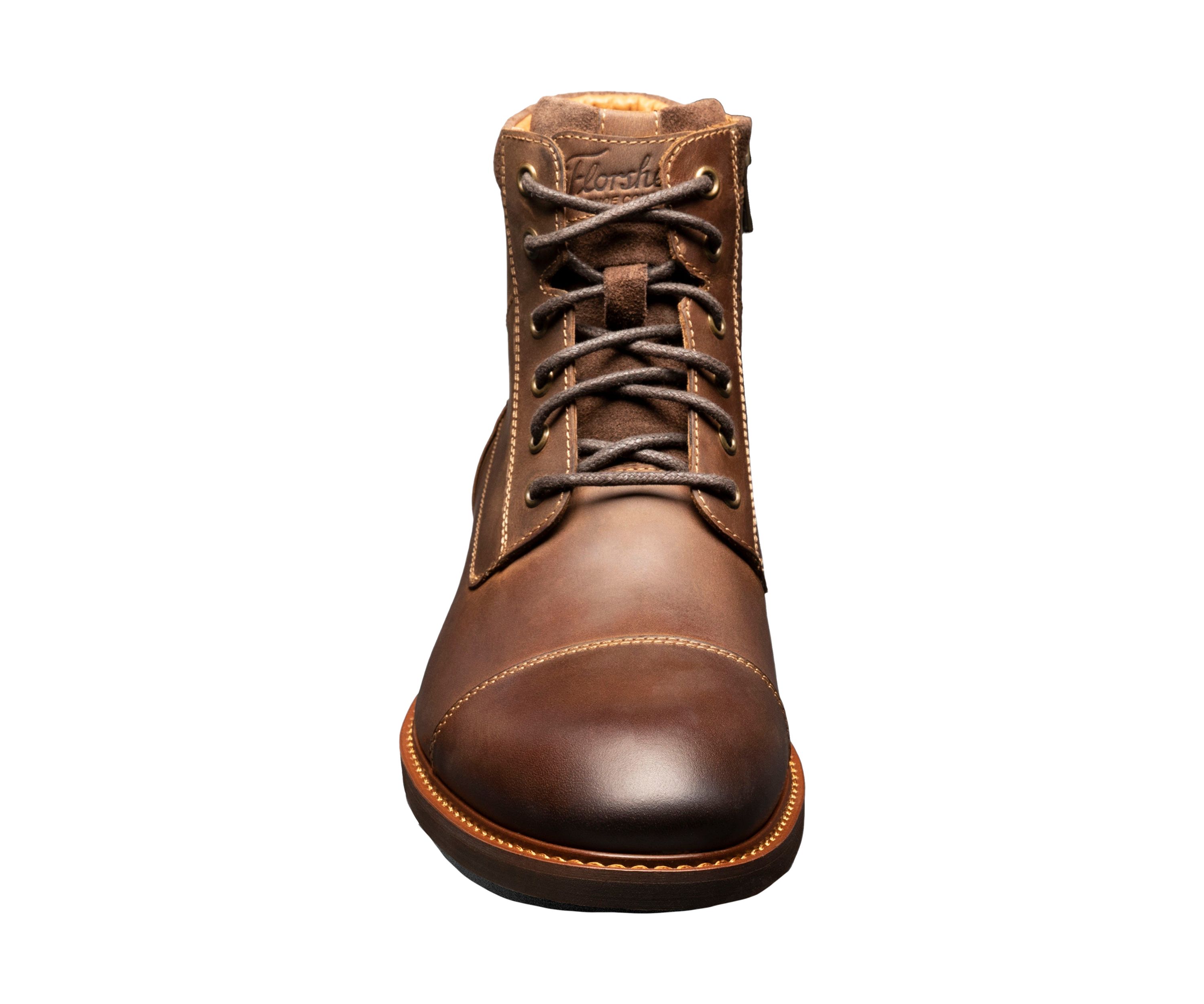 Lodge Lace Up Cap Toe Boots