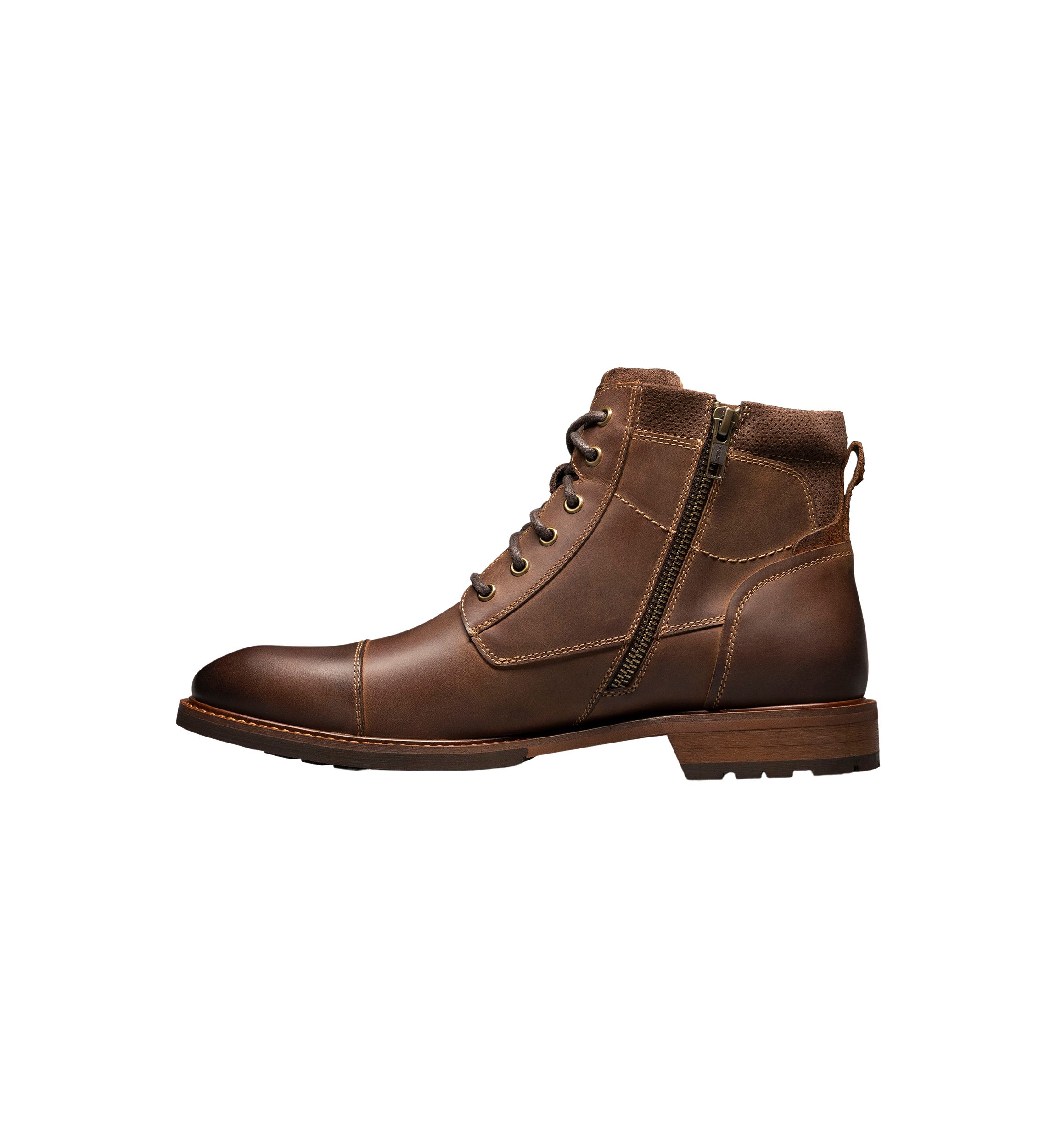 Lodge Lace Up Cap Toe Boots