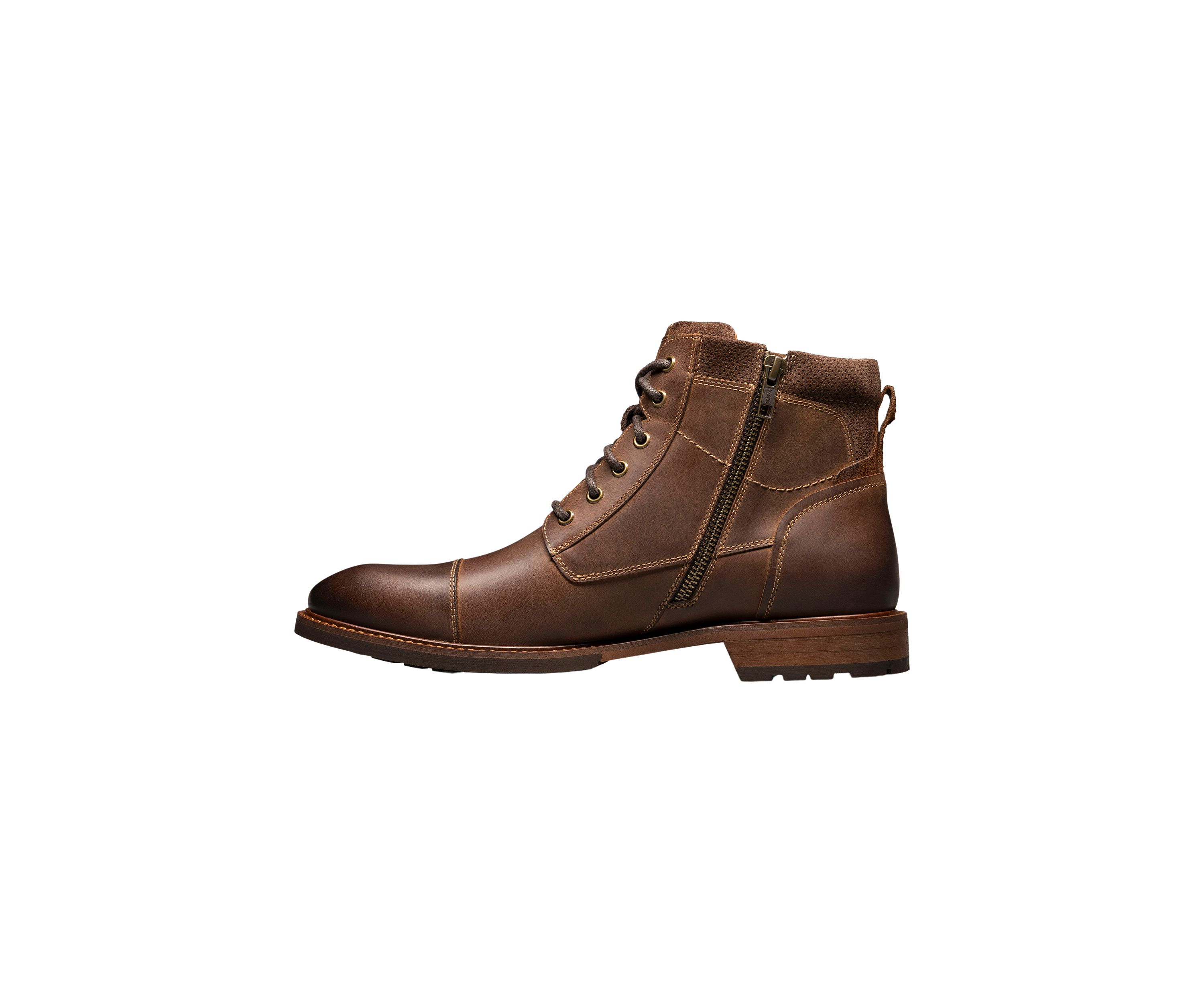 Lodge Lace Up Cap Toe Boots