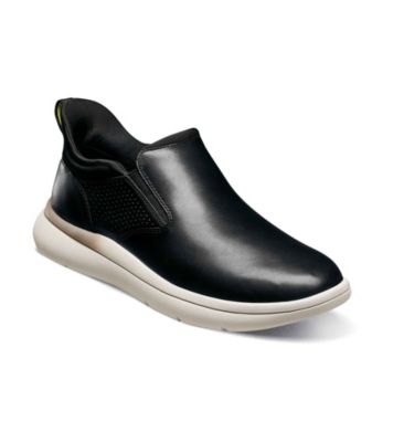 Florsheim Fleet Black Smooth Plain Toe Slip-On Men's Sneaker