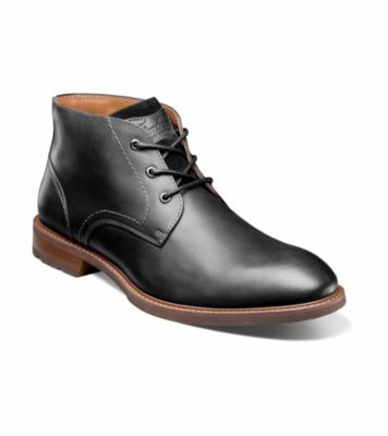 Florsheim Men's Lodge Plain Toe 3 Eye Chukka Boot, Black, 14M