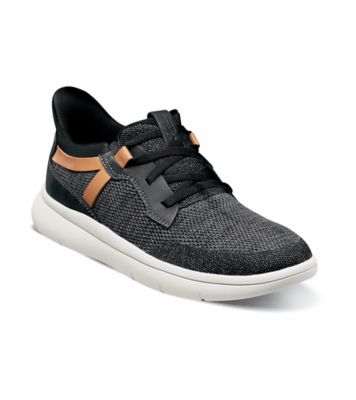 Florsheim Men's Fleet Knit Elastic Lace Slip On, Black, 13W