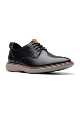 Clarks Men's Brantin Plain Dress Shoes | Dark Tan | Size 10.5 | Leather