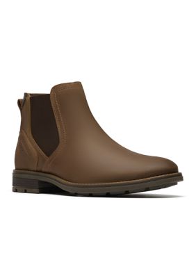 Clarks Men's Emmet Easy Cola Suede Chelsea Boots