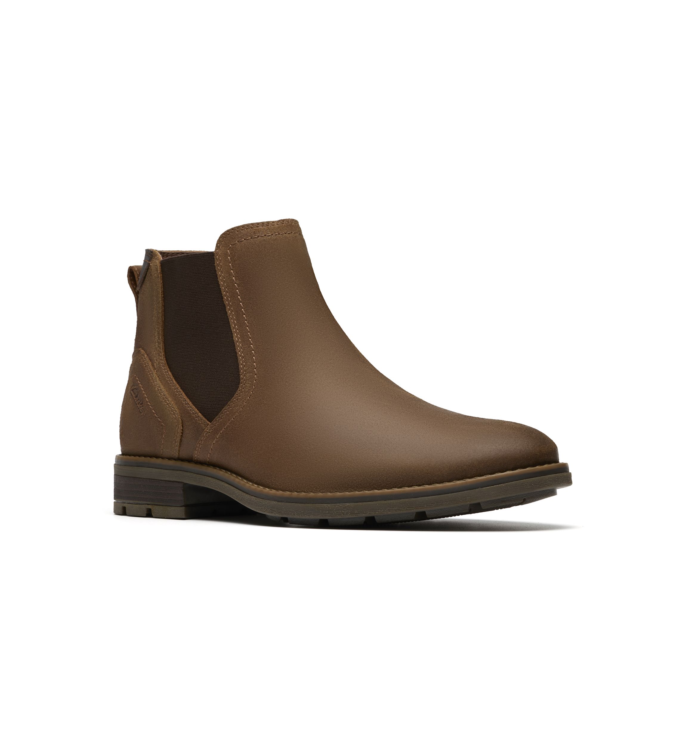 Clarks Emmet Easy Cola Suede Chelsea Boots | Belk display picture 2