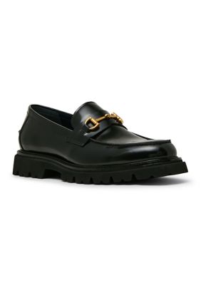 Steve Madden Men's Naxos Bit Lug Loafers, Black, 11.5M