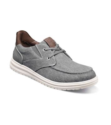 Nunn Bush Men's Brew City Canvas EZ Hands Free Moc Toe Oxford, Gray, 11.5M