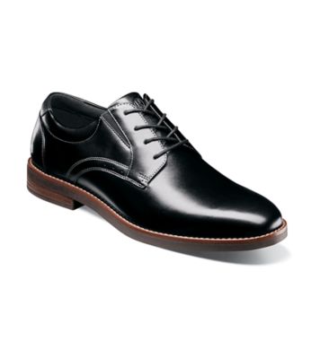 Nunn Bush Men's Fitz Flex Plain Toe Oxford, Black, 7.5M