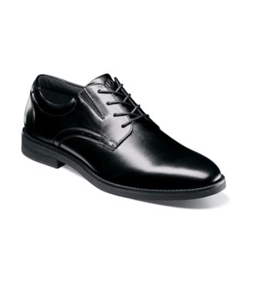 Nunn Bush Men's Fitz Flex Plain Toe Oxford, Black, 12M