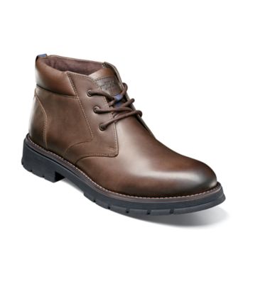 Nunn Bush Men's Briggs Plain Toe Chukka, Brown, 9.5W