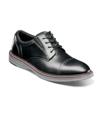 Nunn Bush Men's Griff Cap Toe Oxford, Black, 8M