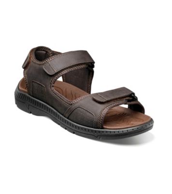 Nunn Bush Men's Laguna 3-Strap River Sandal, Brown, 14W