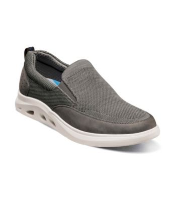 Nunn Bush Men's Ponte Knit Moc Toe Slip On, Gray, 12M