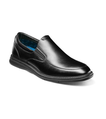 Nunn Bush Men's Chase Work Moc Toe Slip On, Black, 15M