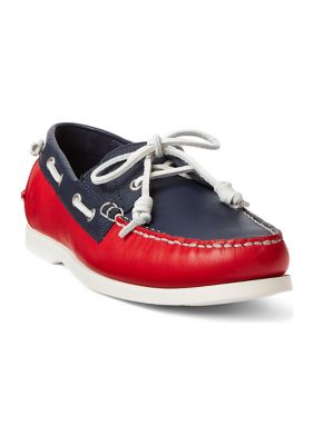 Polo Ralph Lauren Merton Two Tone Leather Boat Shoes belk