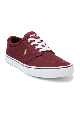 Polo Ralph Lauren Men's Faxon X Suede Trim Canvas Sneakers, 9.5 D